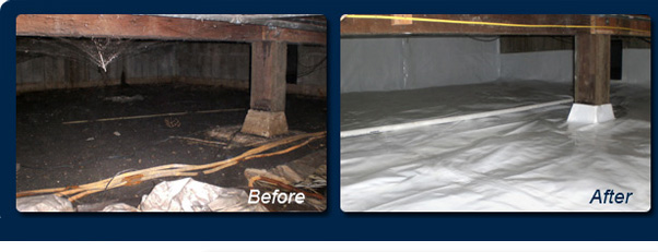 CleanSpace Crawl Space Moisture Barriers installed in Nashville, Knoxville, Chattanooga, Murfreesboro, and Jackson Tennessee