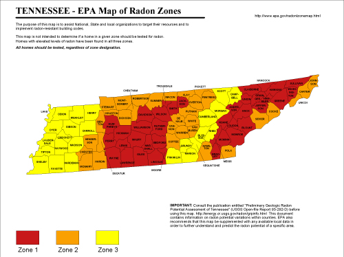 The Potential for Radon In Tennessee